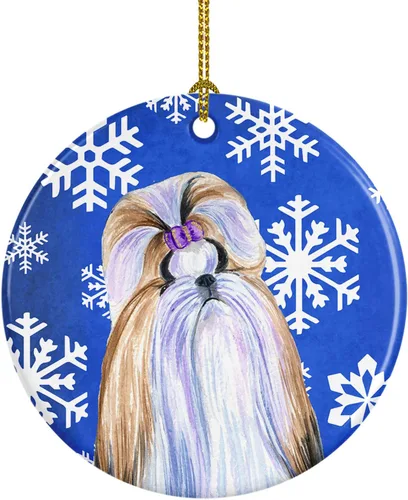 Miniatura 59 de Caroline's Treasures Cavalier Spaniel - Adorno de cerámica para colgar en el árbol de Navidad, para el hogar, Navidad, fiestas, regalo, 3 pulgadas