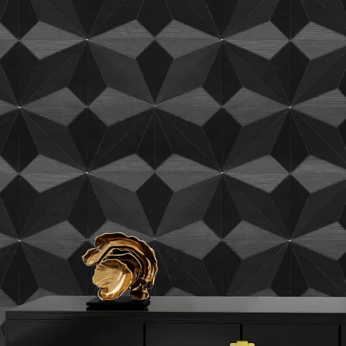 Papel Tapiz 3D Despegar y Pegar Papel de Contacto Negro 15.7'' X 118'' Papel de Pared Amigable para Inquilinos Papel Tapiz PARA Gabinetes y Cajones