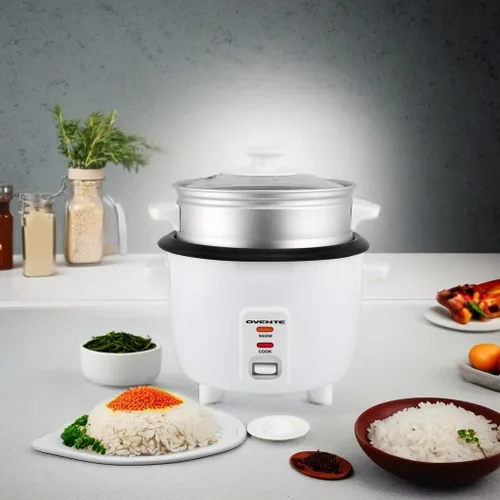 Miniatura 4 de OVENTE - Olla arrocera eléctrica y vaporizador de alimentos – Capacidad de arroz de 5 tazas, olla extraíble antiadherente, función de mantener