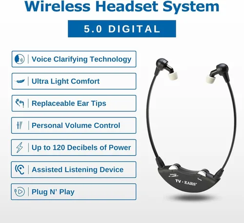 Miniatura 2 de TV Ears 5.0 Sistema de audífonos digitales. Negro