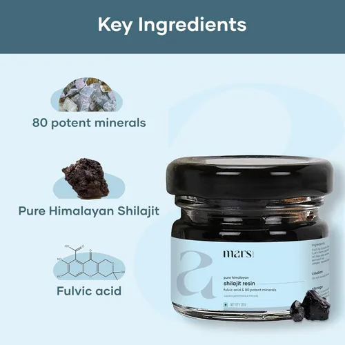 Miniatura 7 de Mars Himalayan Organic Shilajit Resina Resina natural procedente del Himalaya Apoya la vitalidad, la energía y el bienestar general 0.53 oz