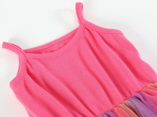 Miniatura 3 de Vestido tutú para niñas pequeñas, sin mangas, vestido de tul de princesa