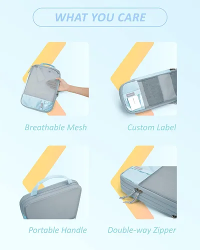 Miniatura 4 de Compression Packing Cubes for Suitcases, BAGSMART 6 Set4 Set2 Set Travel Organizer Cubes for Travel Essentials, Expandable Luggage Suitcase