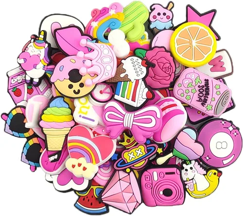 Miniatura 2 de 35, 50, 100 dijes al azar para zapatos de niñas, de dibujos animados, lindos accesorios de PVC, encantadores dijes para niños, encantadores dijes