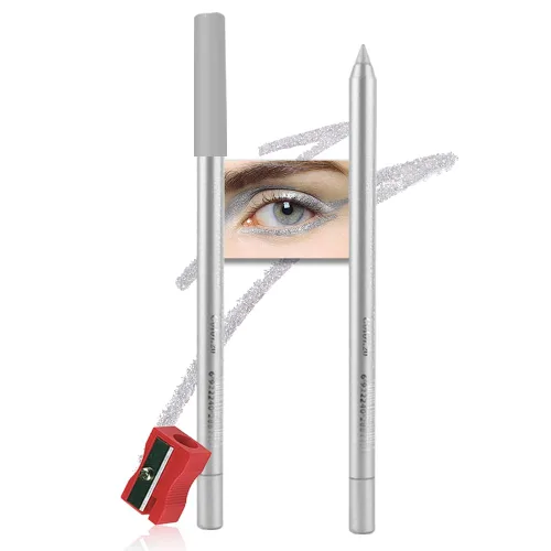 Miniatura 24 de Kaely Lápiz Delineador de Ojos en Gel para Mujeres, Delineador de Ojos Negro Natural Impermeable a Prueba de Manchas con Sacapuntas, Delineadores