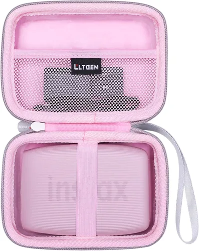 Miniatura 10 de LTGEM - Funda compatible con la impresora Fujifilm Instax Mini Link 3/2/1 para smartphone, bolsa de almacenamiento de viaje rígida - negro y gris