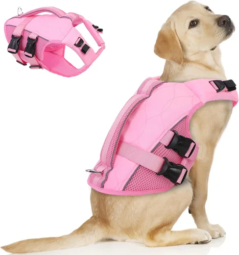 Miniatura 11 de ASENKU Chaleco salvavidas para perros, chaleco de natación para perros de alta flotación con asas de rescate para perros pequeños, medianos