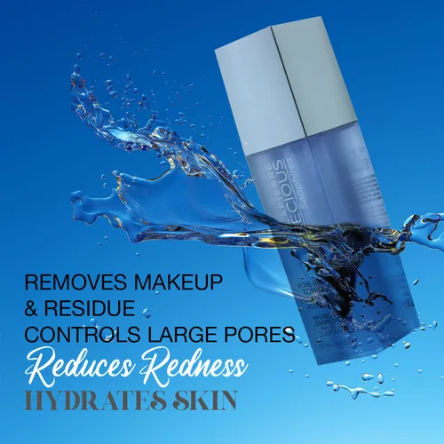 Miniatura 3 de Bellapierre Precious Sapphires - Tonique de refinación de poros con infusión de diamante, tóner natural que elimina suavemente el maquillaje
