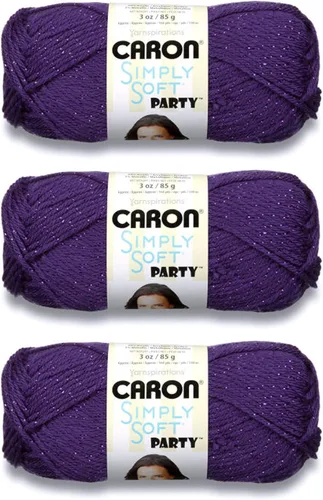 Miniatura 52 de Caron Simply Soft Abyss Speckle Yarn - Paquete de 3 unidades de 141 gramos/5 onzas - Acrílico - 4 medianos (peinado) - 235 yardas - Tejido/ganchillo