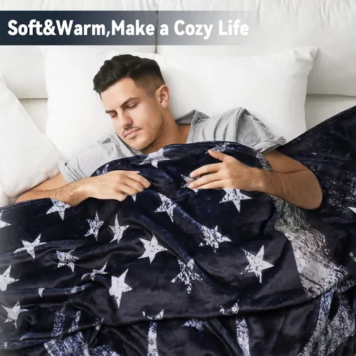 Miniatura 6 de Mantas Personalizadas de Caza de Ciervos con Nombre, Regalo Personalizado de Caza para Hombres, Manta de Franela con Bandera de Ciervo Camuflaje
