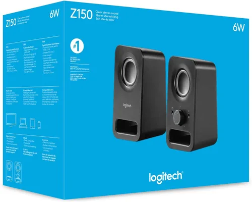 Miniatura 5 de Logitec Multimedia bocinas Z150 con sonido estéreo para múltiples dispositivos, color negro, Negro