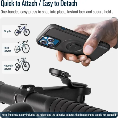 Miniatura 2 de Soporte de teléfono para bicicleta, soporte para teléfono celular con vástago de bicicleta de montaña, abrazadera universal de aluminio para 【2ª