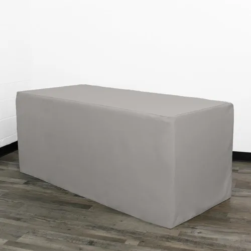 Miniatura 15 de YOUR CHAIR COVERS Mantel ajustable color marrón chocolate – Mantel rectangular de poliéster ajustable de 6 pies, mesa de buffet para interiores