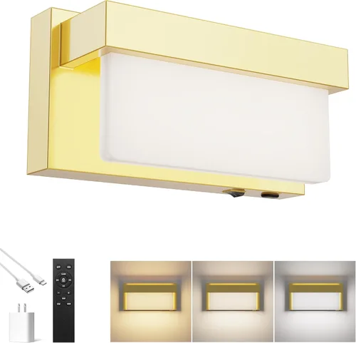 Miniatura 13 de Aplique de Pared Negro Luz de Pared con Interruptor de Encendido/Apagado 8 pulgadas Lámpara de Pared LED Pantalla Acrílica 4000K Aplique Iluminación