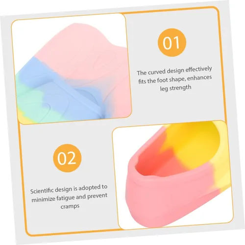 Miniatura 5 de Luxshiny Aletas de natación de silicona flexibles para aletas cortas ligeras y portátiles para entrenamiento de natación, aletas de esnórquel
