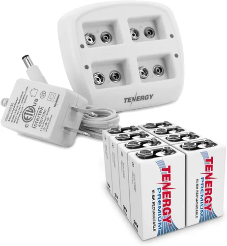 Miniatura 9 de Tenergy TN136 Cargador inteligente de 4 bahías 9V con 4 piezas Tenergy Premium 9V NiMH baterías recargables