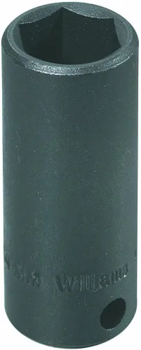 Miniatura 17 de Williams JHW12M-607 SUPERTORQUE - Enchufe de 6 puntos de impacto profundo de 3/8 pulgadas, tamaño de 0.276 in, acabado industrial negro, diseñado