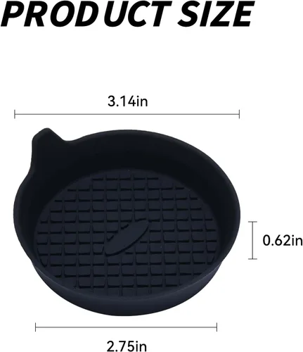 Miniatura 2 de Juego de 4 posavasos para tazas de coche, posavasos de silicona con inserto para portavasos de coche, tapetes para tazas de coche impermeables