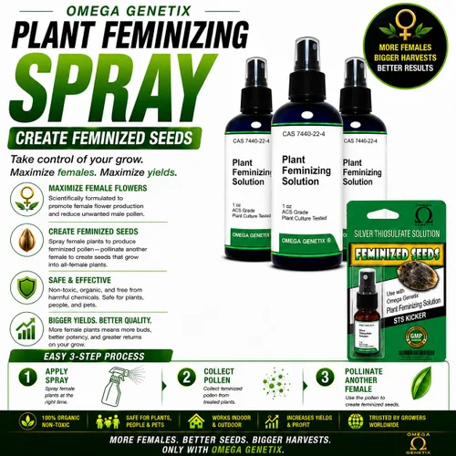 Miniatura 2 de Spray feminizante para plantas, paquete triple de 3 onzas con STS Kicker