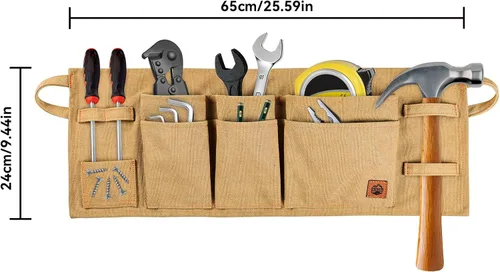 Miniatura 2 de MAKALU Canvas Waist Tool Apron/Waist Utility Apron/Carpenter Waist Apron