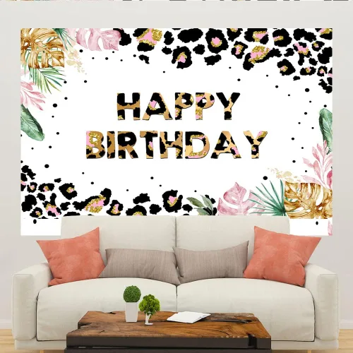 Miniatura 5 de Lofaris Hppy Birthday Wild Bakcdrop One Two Wild Safari - Decoración de fiesta temática de safari 1er 2do fondo para niños, estampado floral