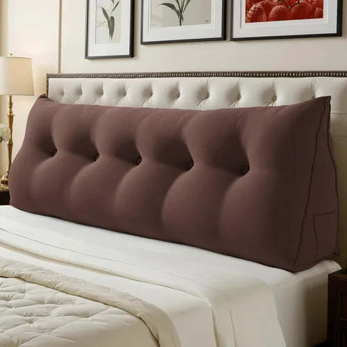 Miniatura 13 de WOWMAX Cabecero de Cama Multifuncional con Almohada Tapizada Doble, Cabecero para Dormitorio Individual XL, Portátil para Dormitorio Universitario