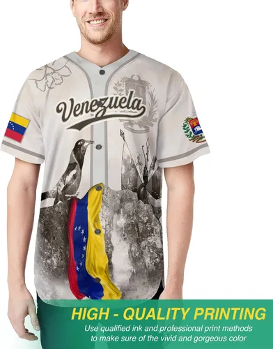 Miniatura 5 de CHIARA CONTI11 Camiseta de béisbol personalizada de Venezuela, camisetas de Venezuela para hombres, camiseta de Venezuela, camisa de Venezuela