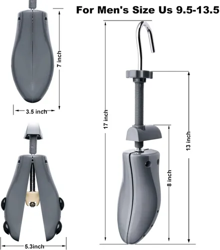 Miniatura 37 de eachway - Estirador de zapatos para hombre y mujer, ajusta el largo y ancho del calzado, para tallas de hombre de EE. UU. de 10 a 13.5