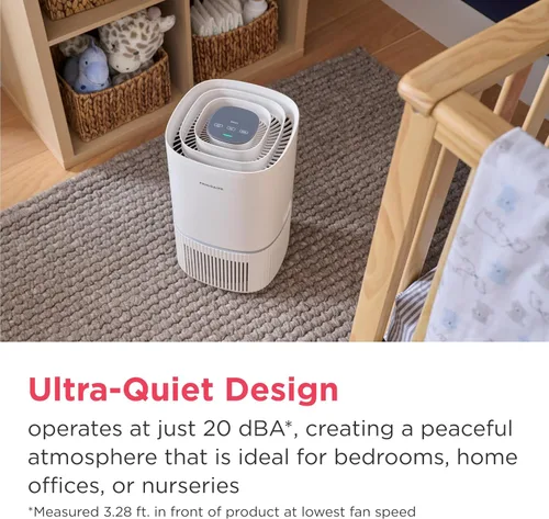 Miniatura 9 de Frigidaire PureA300 purificador de aire HEPA para dormitorios pequeños, cubre hasta 850 pies cuadrados, filtración de 3 etapas, certificación Energy