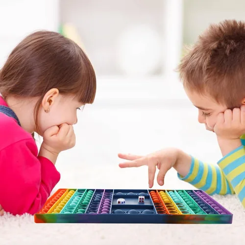 Miniatura 6 de Pop Games Juguete Sensorial Fidget de Navidad, Juegos de Matemáticas con Tablero Pop para Niños, Juegos Familiares, Juego de Multiplicación