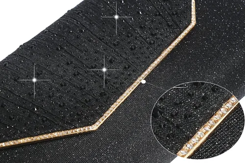 Miniatura 6 de MUDUO Monederos de mano con diamantes de imitación para mujer, monederos y bolsos formales de boda, fiesta, graduación, bolsas de dinero, regalo