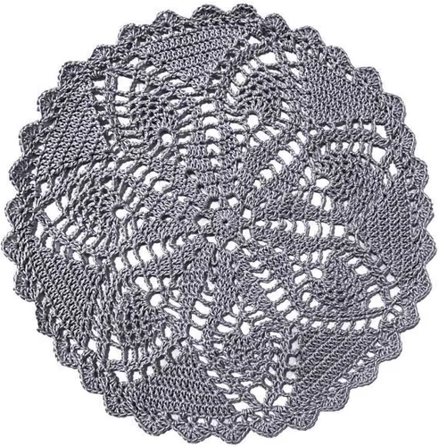 Miniatura 35 de Mantel Individual de Encaje de 11 a 12 Pulgadas Tapetes de Mesa Redondos Hechos a Mano Tapete de Ganchillo Cocina Vajilla Posavasos para Taza