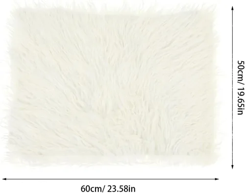 Miniatura 5 de KOMBIUDA Tapete de fotografía para bebé, color beige, de piel sintética, suave, flexible, no desprende pelusa, accesorios para fotos de bebé