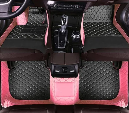 Personaliza los tapetes de cuero de lujo de protección para todo tipo de clima para el 99 % de los automóviles, SUV y camiones según el modelo Rosa