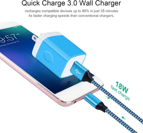 Miniatura 2 de Cargador de teléfono rápido 3.0 para Google Pixel 9a, 9, 9 Pro XL Fold, Samsung Galaxy A56 A36 A26 A16 A55 A35 A15 A53 5G A71 A51 A52 A42 A32 A12