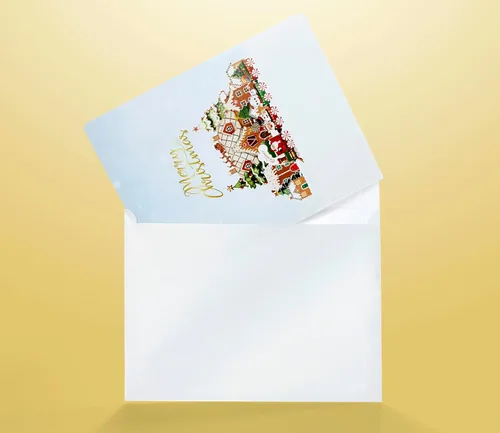 Miniatura 8 de CUTPOPUP - Tarjeta de Navidad emergente, 3D, Navidad, Año Nuevo, tarjeta de felicitación de vacaciones (ciudad de pan de jengibre)
