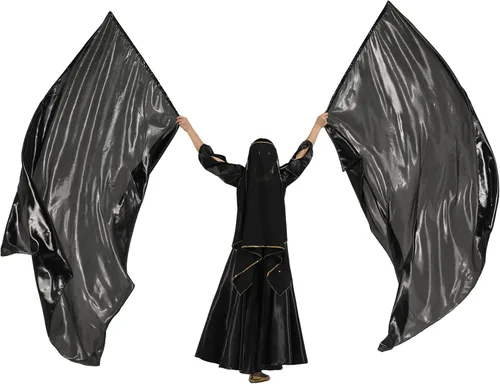 MUNAFIE Banderas de adoración para danza, alabanza, banderas de iglesia para adoración, Banderas de Danza, color negro