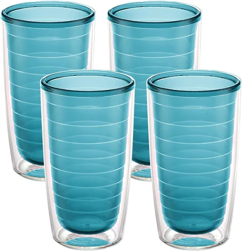 Miniatura 22 de Tervis - Vaso de viaje de mesa transparente y colorido Bayou View Collection fabricado en Estados Unidos, taza de viaje de doble pared con Surtido