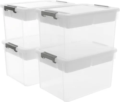 Miniatura 16 de Citylife Caja de almacenamiento de plástico de 17 QT con bandeja extraíble Organizadores y almacenamiento para manualidades Contenedor