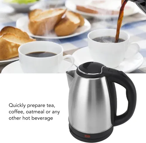 Miniatura 3 de Zerodis Hervidor eléctrico, hervidor de té de ebullición rápida de 2 litros con forro de acero inoxidable, apagado automático, caldera de agua