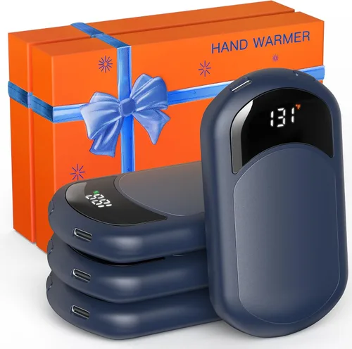Miniatura 11 de Electric Hand Warmers Rechargeable, 104–131°F with Temp & Battery Display, 3 Heat Levels, Fast Heating, Smart Temp Control, Pocket-Size, Fits in