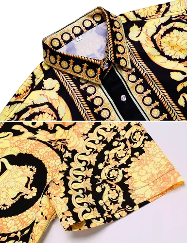 Miniatura 4 de Daupanzees - Camisa hawaiana de manga corta con botones para hombre