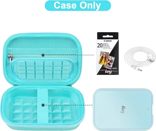 Miniatura 2 de Canboc Estuche rígido para Canon Ivy 2 Mini impresora fotográfica móvil inalámbrica Bluetooth impresora de cámara instantánea, bolsa de malla