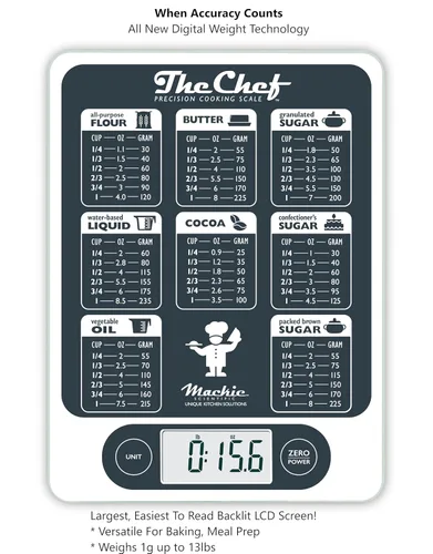 Miniatura 4 de NutraTrack Báscula digital de cocina para hornear alimentos en gramos y onzas para hornear, cocinar, preparar Keto y comidas y pantalla LCD