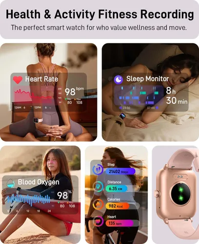 Miniatura 4 de Relojes inteligentes para hombres (Android y iPhones), 1.85 pulgadas HD Alexa incorporado Smart Wacth con monitor de frecuencia cardíaca, rastreador