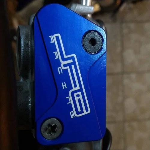 Miniatura 2 de Juego de Tapa CNC para Depósito de Líquido de Frenos Delantero y Trasero de Moto Compatible con YZ125 YZ250 YZ426F-450F 08-21 YZ250F 07-21 YZ125X