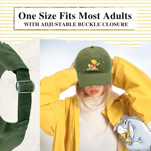 Miniatura 28 de Disney Winnie The Pooh Dad Hat, Adjustable Cotton Baseball Cap with Curved Brim