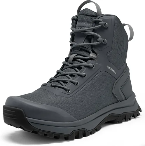 Miniatura 6 de Coostar Botas tácticas para hombre, ligeras, militares, botas de combate con cremallera lateral, para motocicleta, senderismo, trabajo