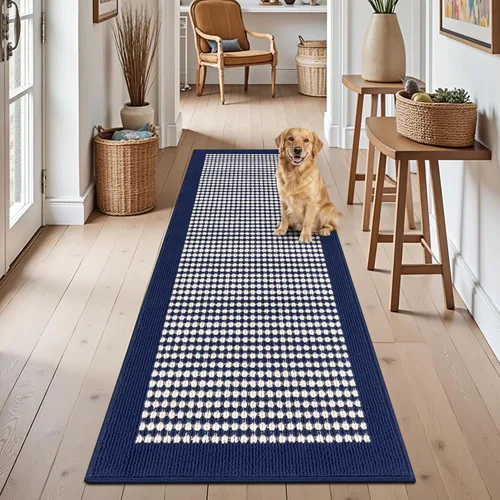 Miniatura 19 de Ileading Alfombra de pasillo de lavandería de 2 x 6 pies, antideslizante, con parte trasera de goma, lavable a máquina, alfombra gris