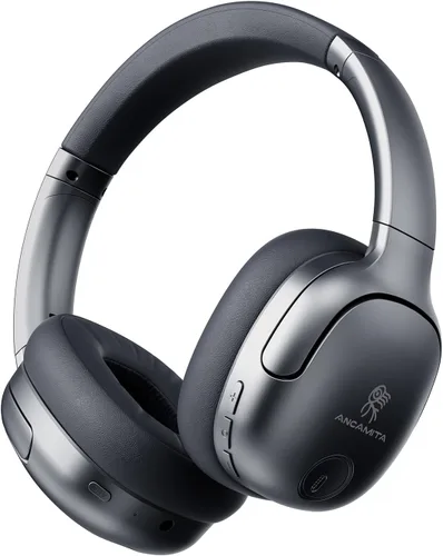 Miniatura 10 de Auriculares híbridos con cancelación activa de ruido, Bluetooth inalámbrico sobre la oreja, tiempo de reproducción ANC de 50 horas, giratorio